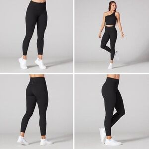 Tavi Seersucker High Waisted 7/8 Leggings Texture Black XS